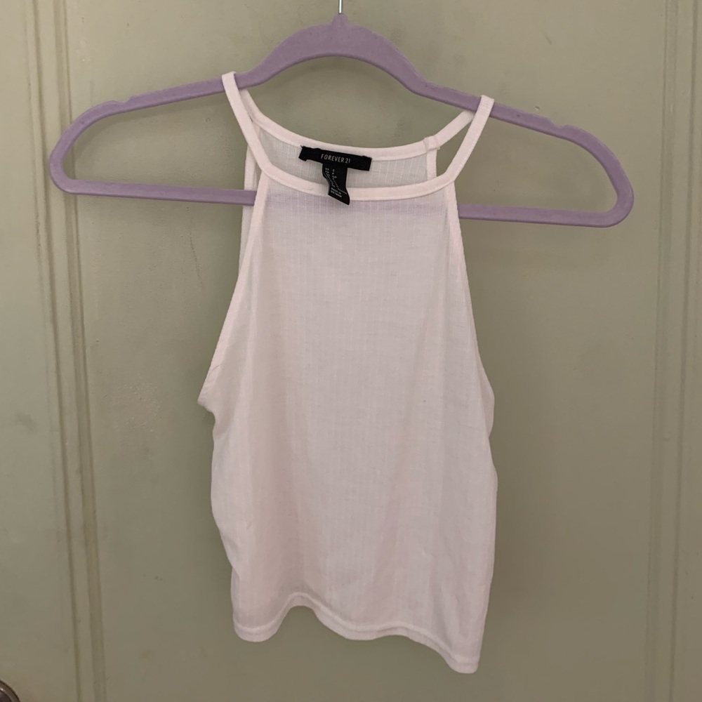 Forever 21 Small ribbed halter tank